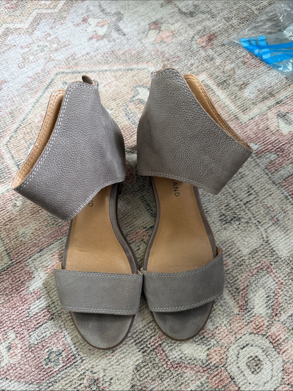 Lucky Brand Women's Taupe Ankle-Wrap Sandals - Stylish Comfort